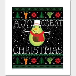 Christmas Vegan Avocado Vegetarian Ugly Christmas Xmas Posters and Art